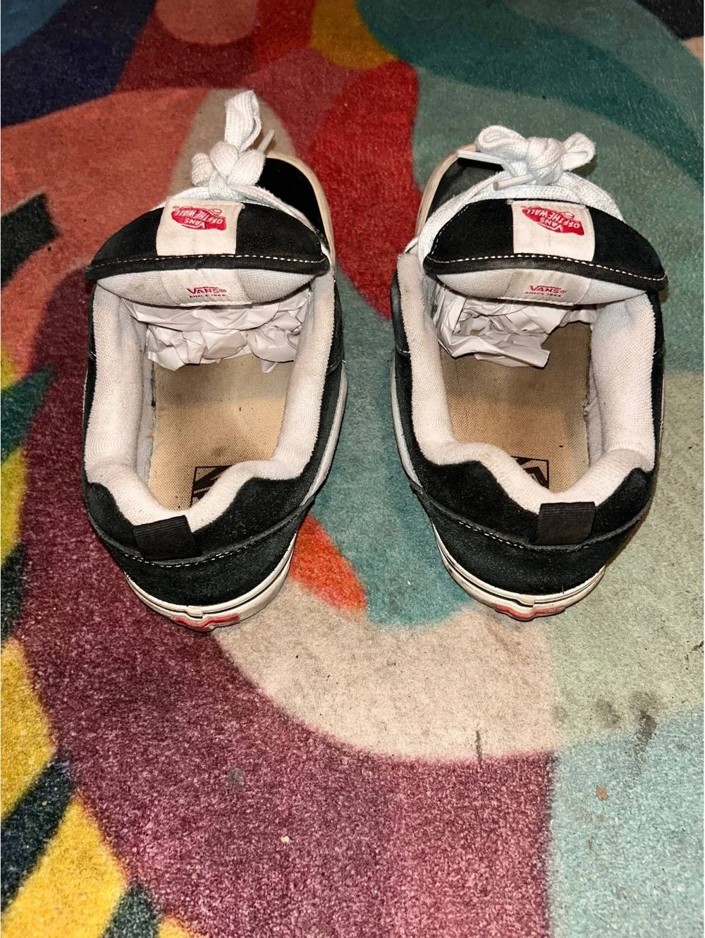 Vans Men's Black and White Suede Sneakers Size 11